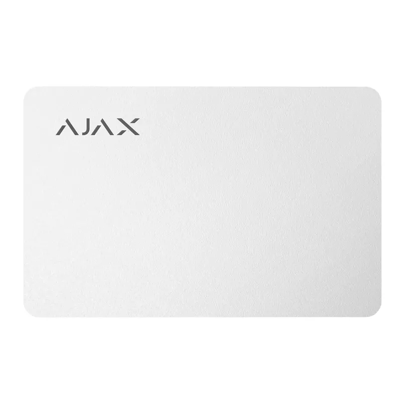 Зашифрованная бесконтактная карта Ajax Encrypted Contactless Card "Pass", White (3pcs)