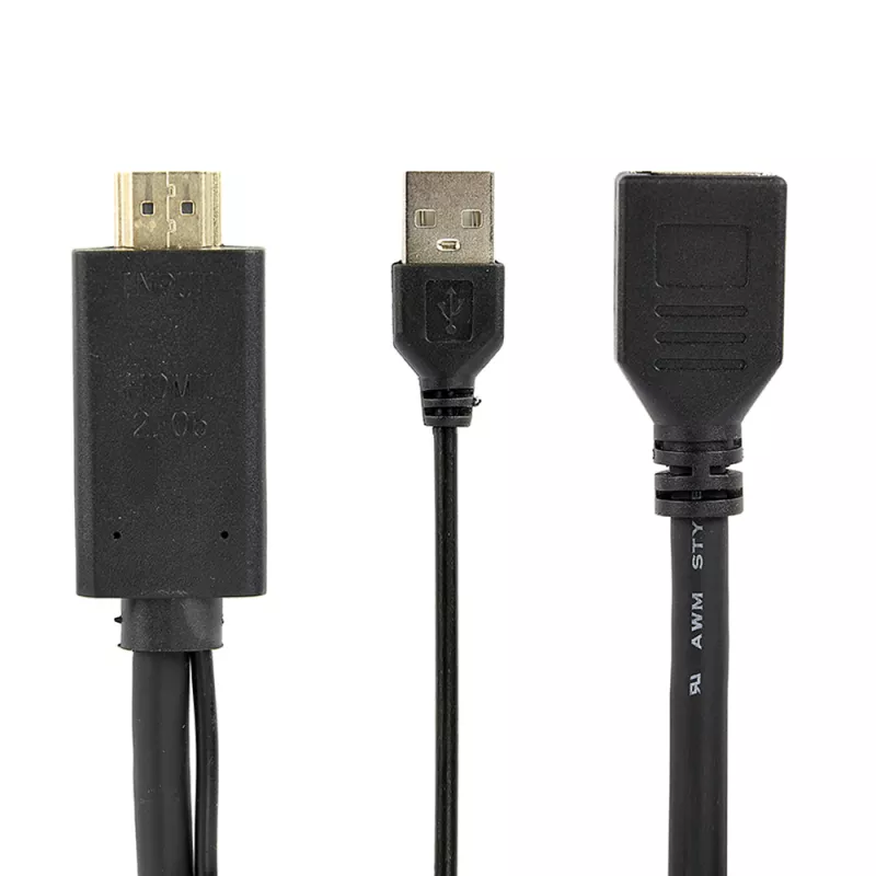Кабель видео Cablexpert DP F to HDMI M Active 4K "A-HDMIM-DPF-01" Black