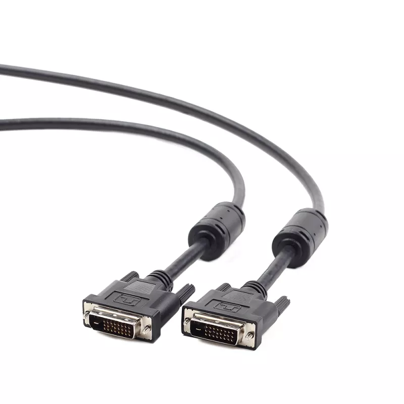 Кабель видео Cablexpert DVI M to DVI M, 4.5m, DVI-D Dual link with ferrite, CC-DVI2-BK-15