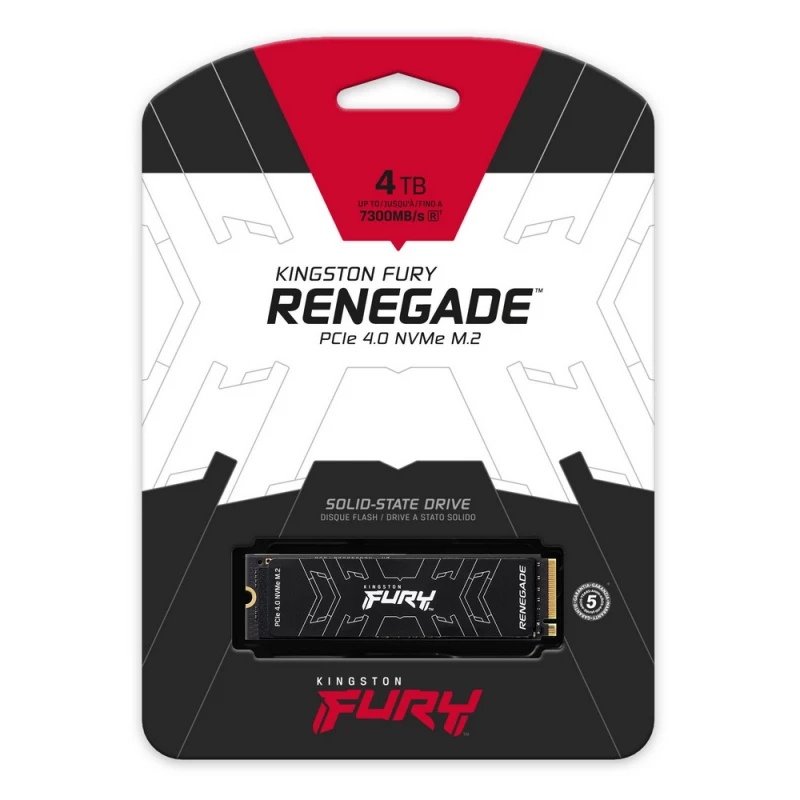 SSD KINGSTON .M.2 NVME SSD 4.0TB  FURY RENEGADE W/HEATSINK10.5MM [PCIE 4.0 X4, R/W:7300/7000MB/S, 3DTLC]CAPACITATE STOCARE: 4000 GBSISTEM DE STOCARE A DATELOR: M.2 2280 INTERFAȚĂ SSD: NVME PCIE 4.0 X4 TIP DE MEMORIE FLASH: 3D TLC VITEZA MAXIMĂ DE