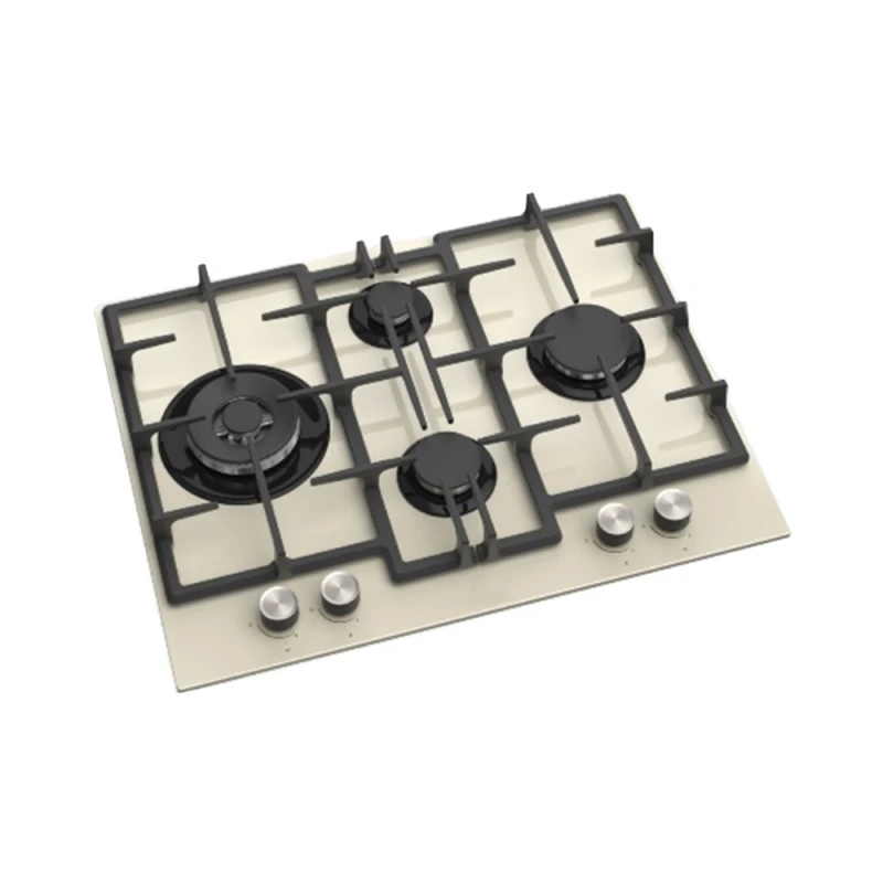 Plita incorporabila cu gaz ZANETTI ECO 1190 BEIJE PREMIUM, 4 arzatoare, Sticla calita, Bej