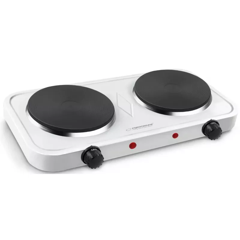 Aragaz electric ESPERANZA COTOPAXI EKH010W (EKH004W) WHITE, 2 arzatoare, Email, Alb