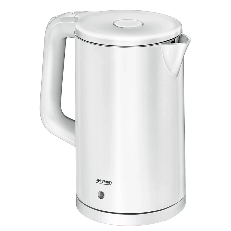 Электрочайник MPM MCZ-105, 1.7 л, 2200 Вт, Нержавеющая сталь, Белый