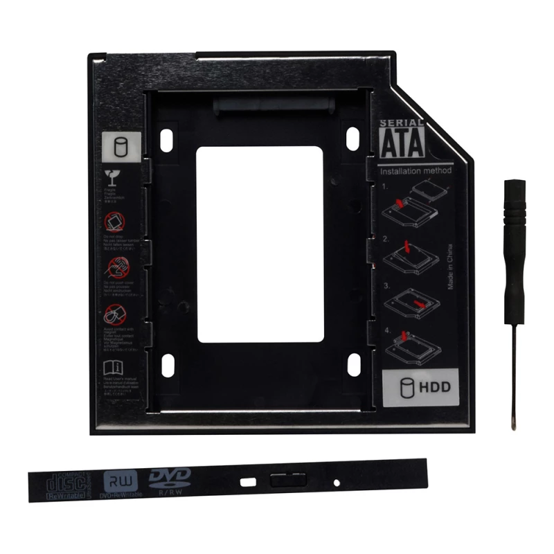 ODD Caddy SPACER HDD/ SSD PENTRU CD/DVD BAY, PENTRU NOTEBOOK, NORMAL, 12MM, SPR-25DVDN