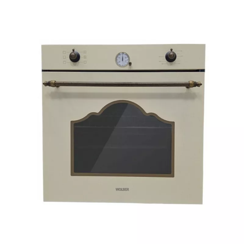 Cuptor electric incorporabil WOLSER WL- M 66 IVORY RUSTIC MET, 76 l, 6 functii, Grill, Timer, Bej, A