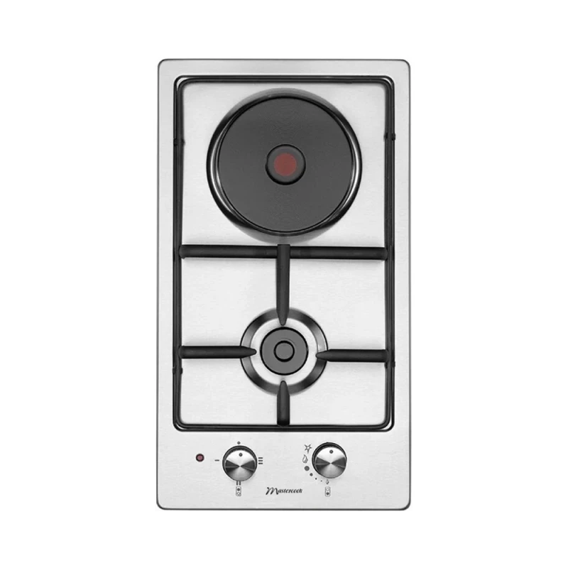 Plita incorporabila cu gaz MASTERCOOK ATRIA MC-E 2311E, 2 arzatoare, Inox, Argintiu