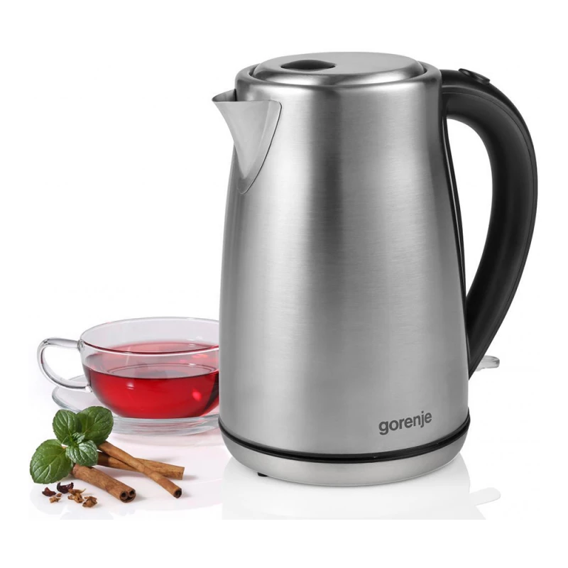 Ceainic electric GORENJE K17S, 1.7 l, 2000 W, Inox, Argintiu
