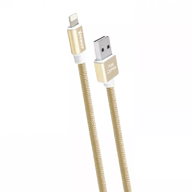 Кабель Xpower LIGHTNING CABLE, METAL, GOLD