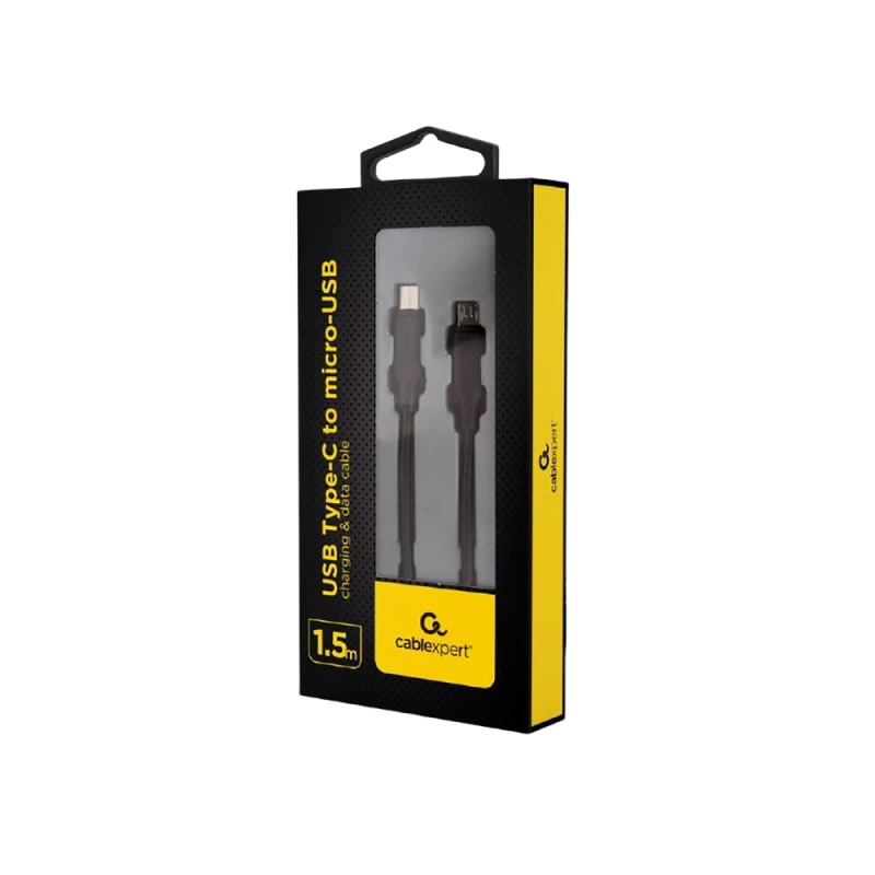 Кабель Cablexpert BLISTER TYPE-C/MICROUSB, 1.5 M, BLACK