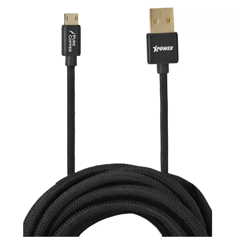 Кабель Xpower Micro-USB Cable Xpower, Nylon, 2m, Black