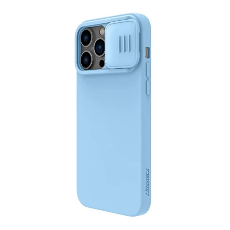 Husa Nillkin APPLE IPHONE 14 PRO MAX, CAMSHIELD SILKY SILICONE CASE, BLUE HAZE