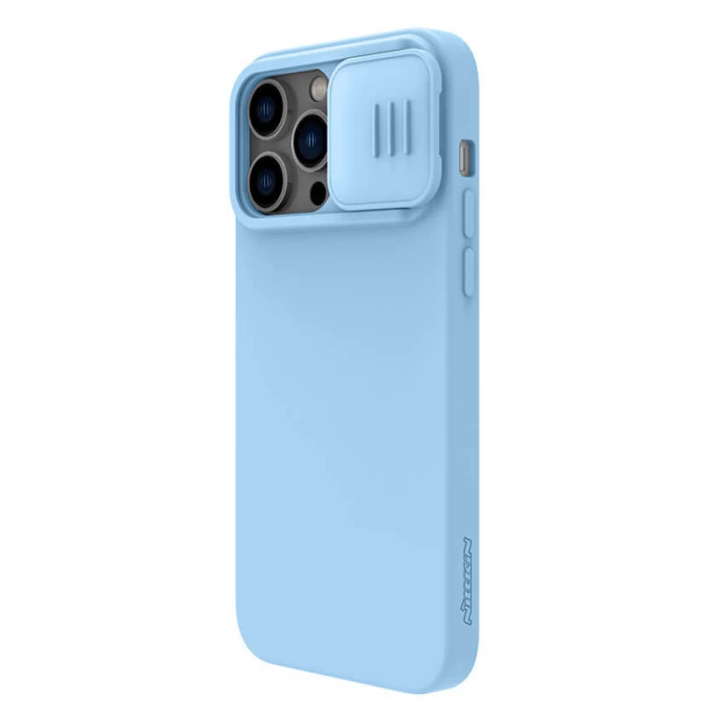 Husa Nillkin APPLE IPHONE 14 PRO, CAMSHIELD SILKY SILICONE CASE, BLUE HAZE