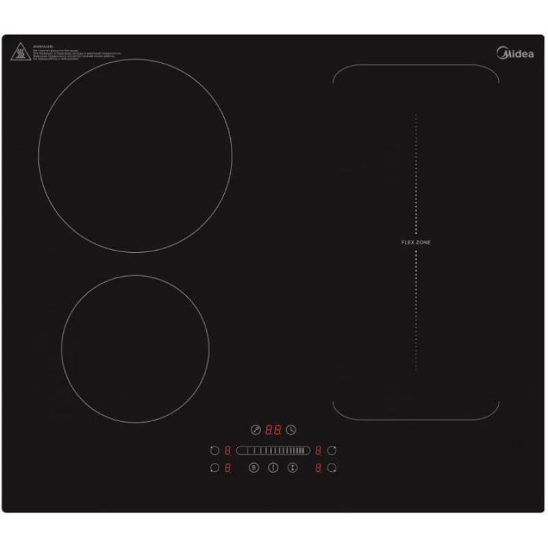 Plita incorporabila cu inductie MIDEA MC-IF7454AJ1C-A, 7.2 kW, 4 arzatoare, Vitroceramica, Timer, Negru