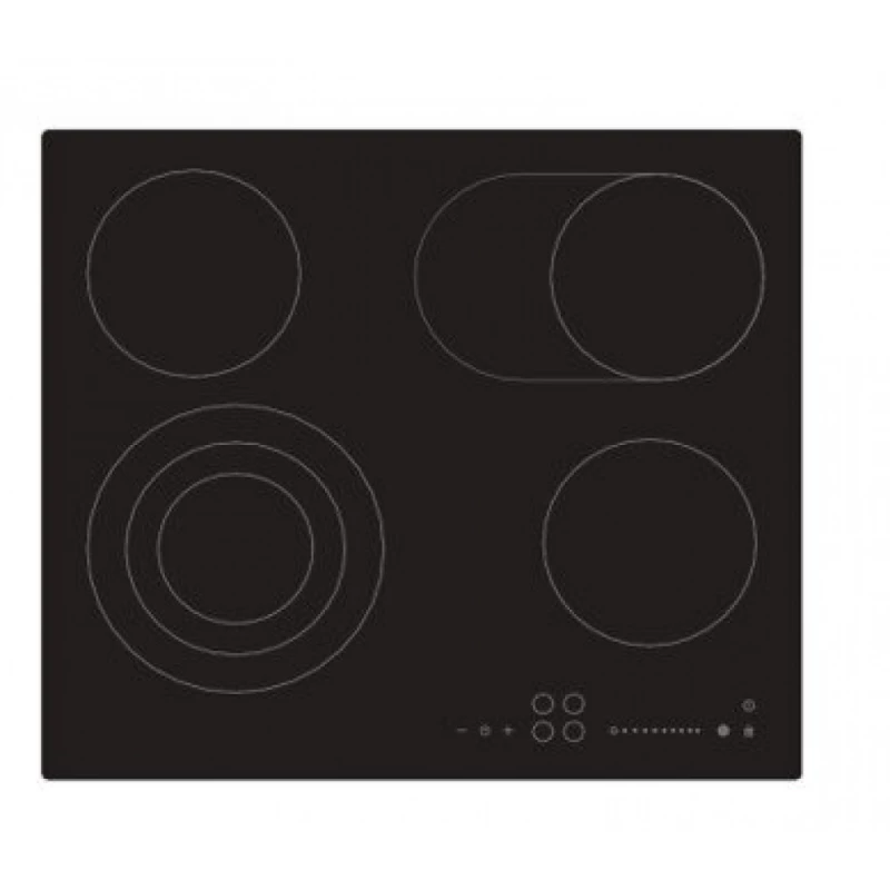 Встраиваемая электрическая варочная панель MIDEA MC-HF672B, 6500 Вт, Стеклокерамика, Таймер, Черный