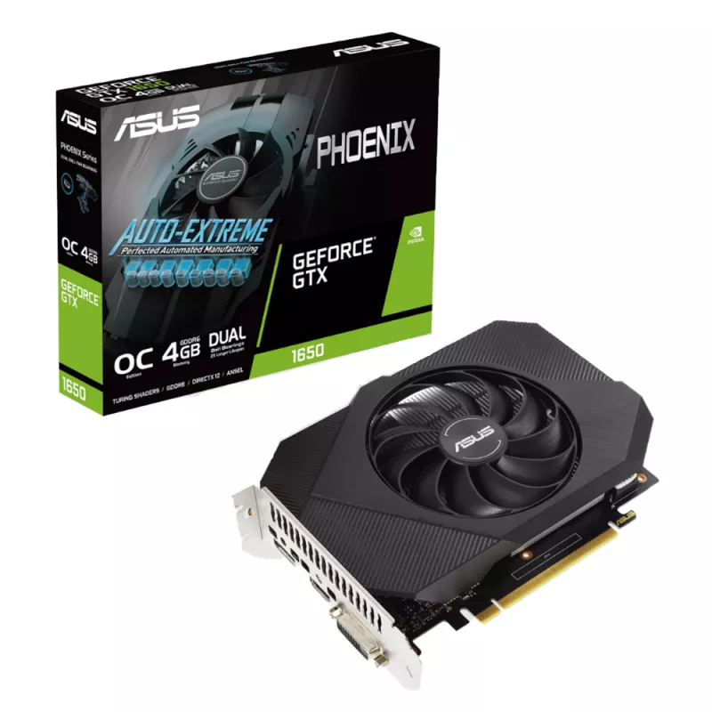 Placa video ASUS VGA ASUS GTX1650 4GB GDDR6 Phoenix (PH-GTX1650-O4GD6-P-V2)