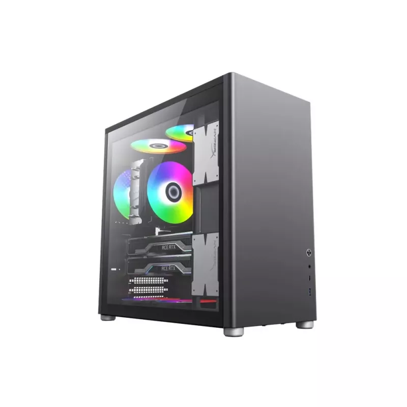 Корпус без БП GAMEMAX 84733080, w/o PSU, 1xUSB3.0, 1xType-C, Dual Tempered Glas