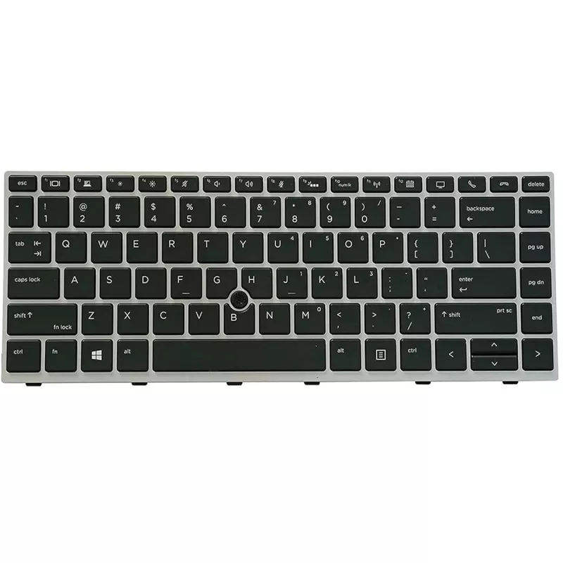 Клавиатура для ноутбука OEM HP EliteBook 840 745 G5 G6 Series w/backlit w/trackpoint ENG/RU Silver Original