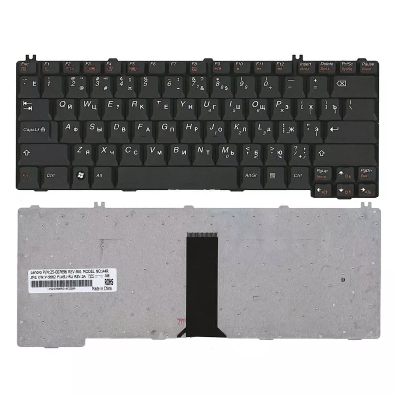 Клавиатура для ноутбука OEM Lenovo IdeaPad C100, C200, C430, C460, C461, C462, C466, C510, F31, F41, F51, G230, G410, G420, G430, G450, G455, G530, N100, N200, N220, N430, N440, N500, U330, V100, V200, V450, Y300, Y330, Y410, Y430, Y510, Y520, Y530, Y710, Y730, Fujitsu-Siemens