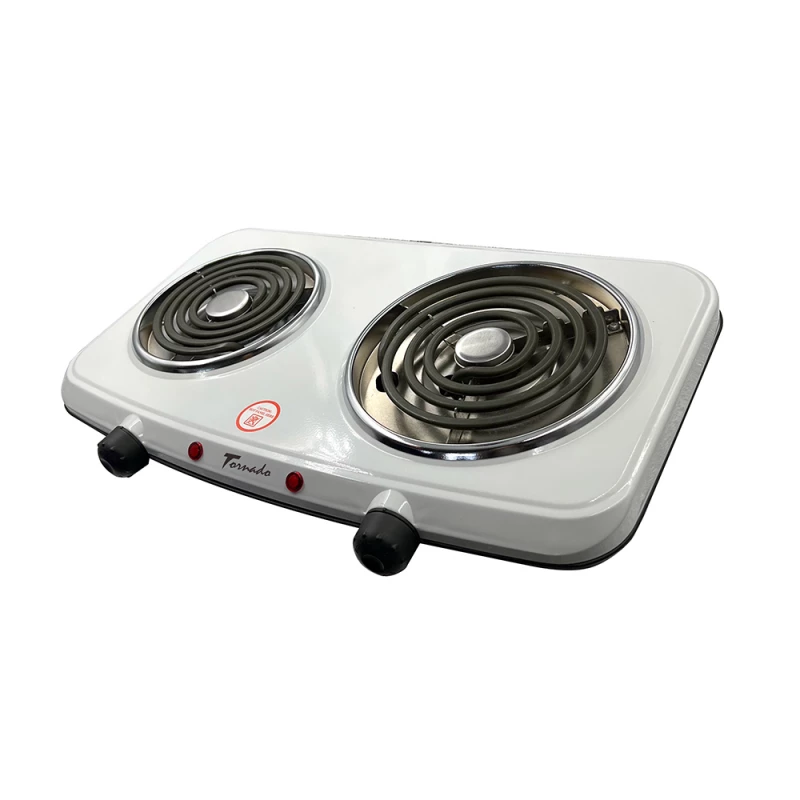 Aragaz electric TORNADO TR-EP-6B, 2000 W, 46 cm, Alb