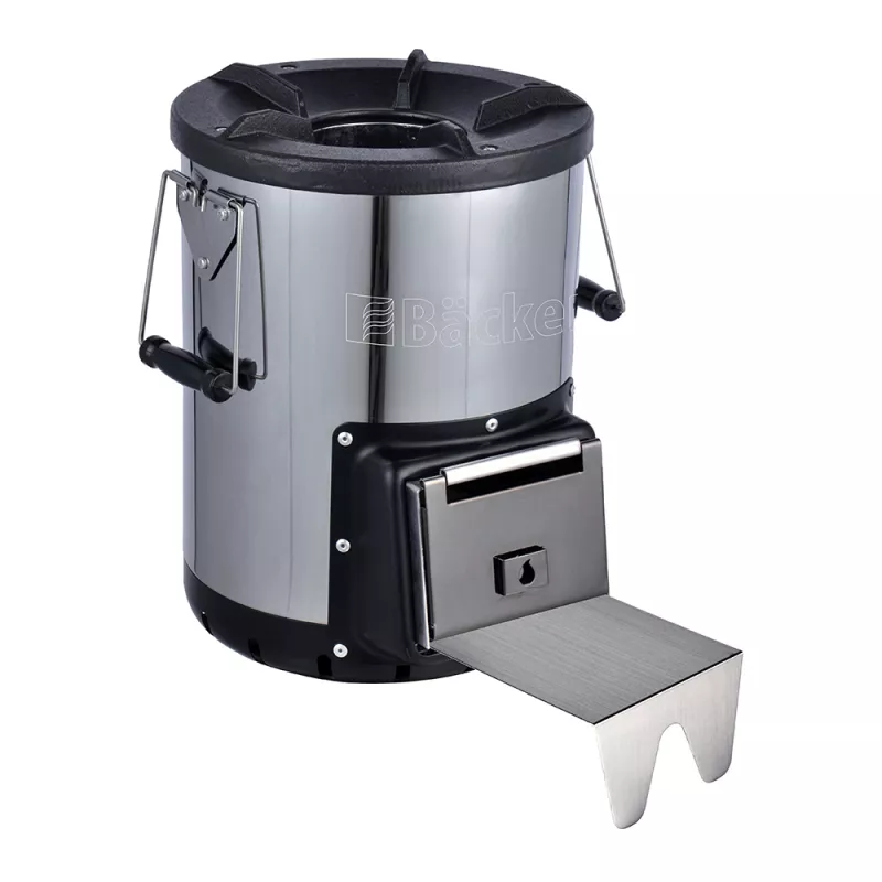 Plita electrica BACKER BCR2331 DRAGON OUTDOOR B, 1 arzator, Inox, Control mecanic, Argintiu