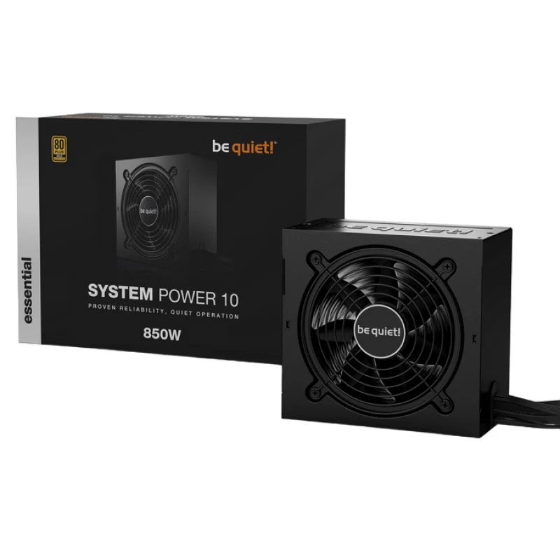 Блок питания ПК be quiet! ATX 850W, SYSTEM POWER 10, 80+ Gold, 120mm, LLC+SR+DC/DC, Flat cables