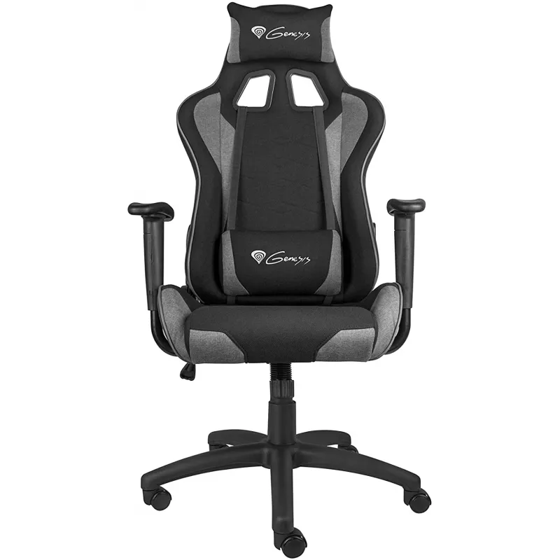 Fotoliu Gaming Genesis Nitro 440, Black-Grey, Gazlift, 120 kg, 160-195 cm, Gri, Negru