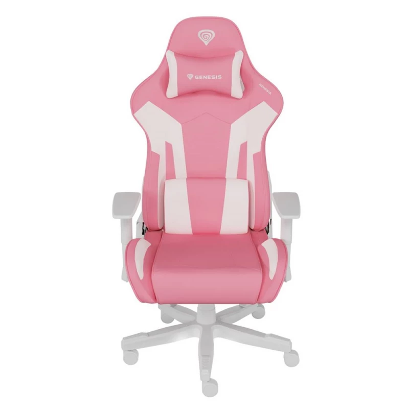 Fotoliu Gaming Genesis Nitro 710 Pink-White, Gazlift, 150 kg, 160-195 cm, Roz, Alb