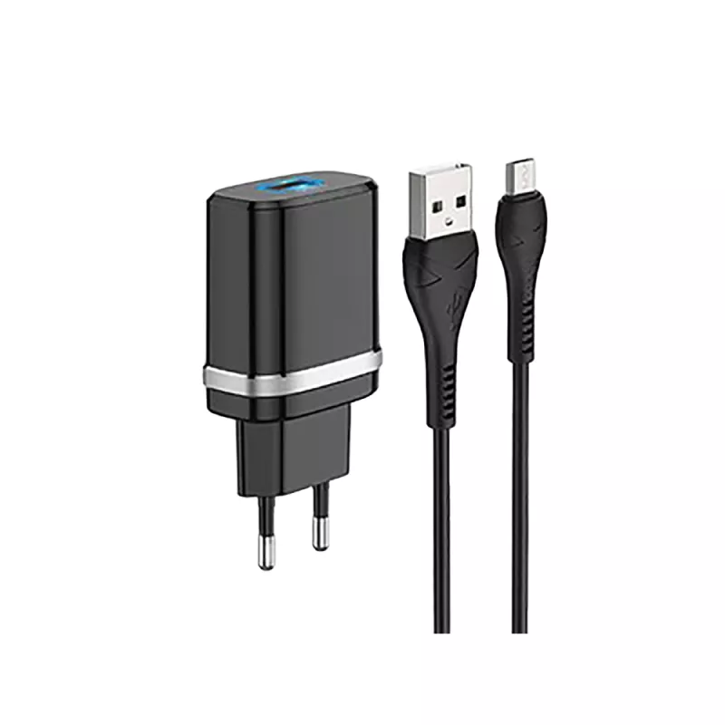Зарядное устройство Xpower + Micro-USB Cable, 1USB, Fast Charge QC3.0, BlackInput : 100-240V ~50/60Hz Max0.6A Output: 5.0V-2.0A Standard USB interface - Plug and use
