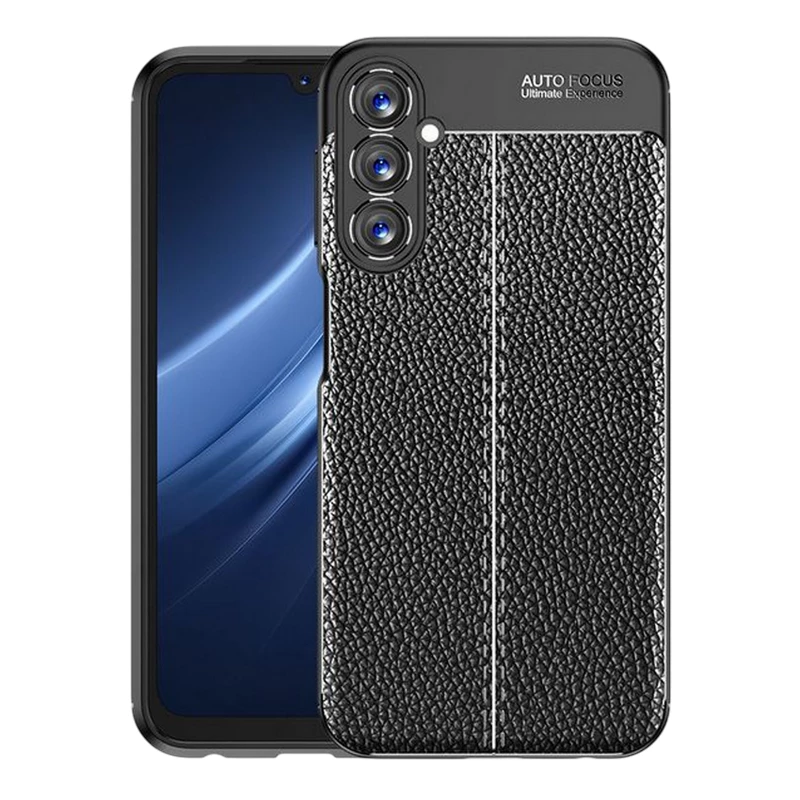 Husa Xcover SAMSUNG A04S, LEATHER, BLACK