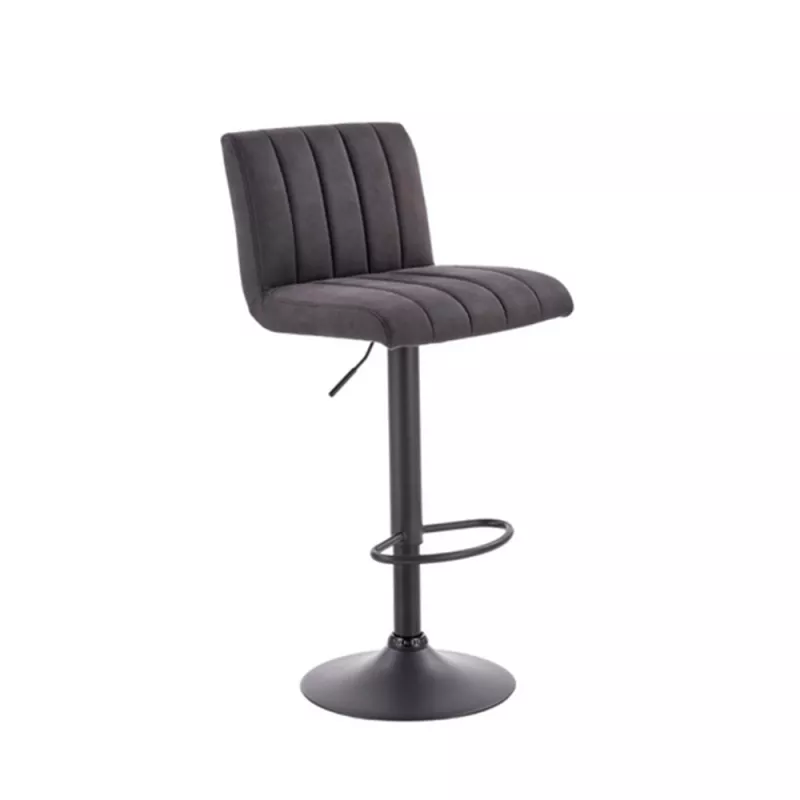 Scaun de bar AG H89 HOKER, Metal, Negru, Gri