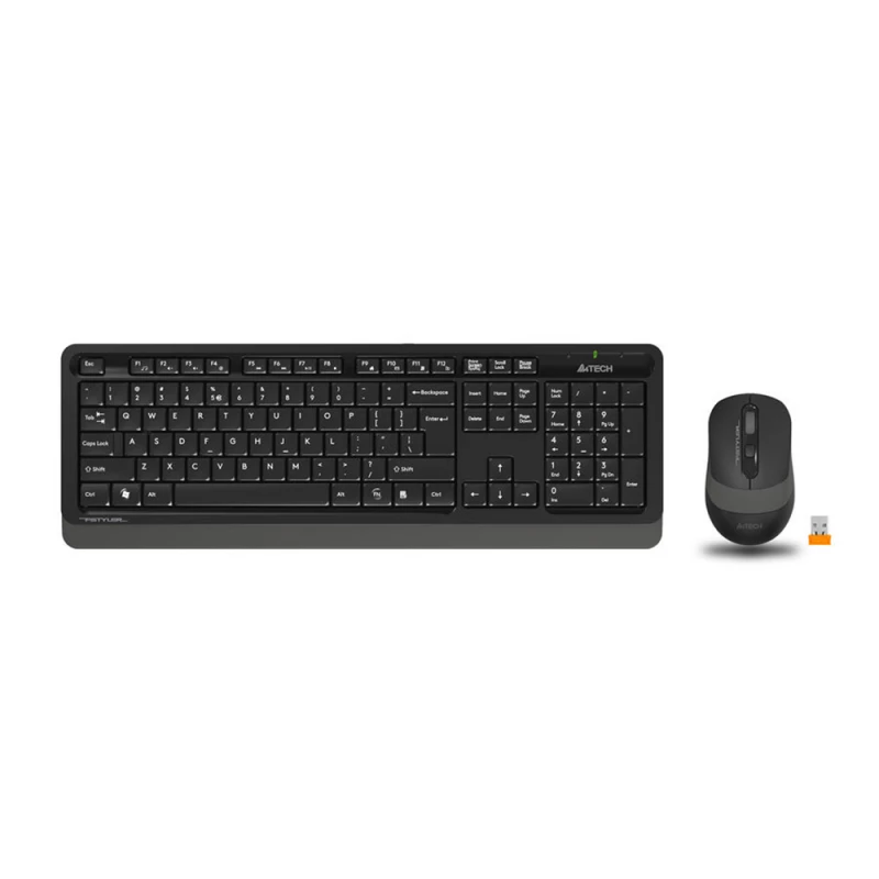 Kit (keyboard+mouse) A4TECH FG1010S, FN KEYS, SPLASH PROOF, SILENT MOUSE, 1XAA/1XAA, GREY