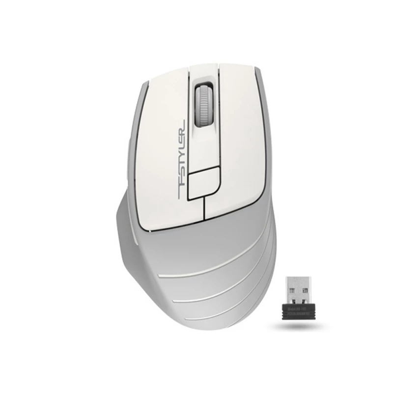 Mouse wireless A4TECH FG30S SILENT, 1000-2000 DPI, 6 BUTTONS, ERGONOMIC, 1XAA, GREY/WHITE