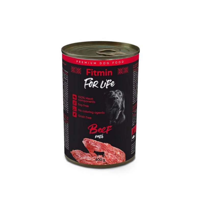 Hrana umeda Fitmin FFL DOG TIN BEEF, 0.4 kg