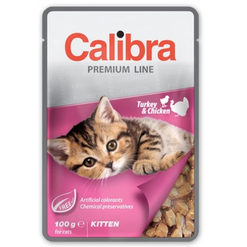Hrana umeda CALIBRA CAT POUCH PREMIUM KITTEN TURKEY&CHIKEN 100G