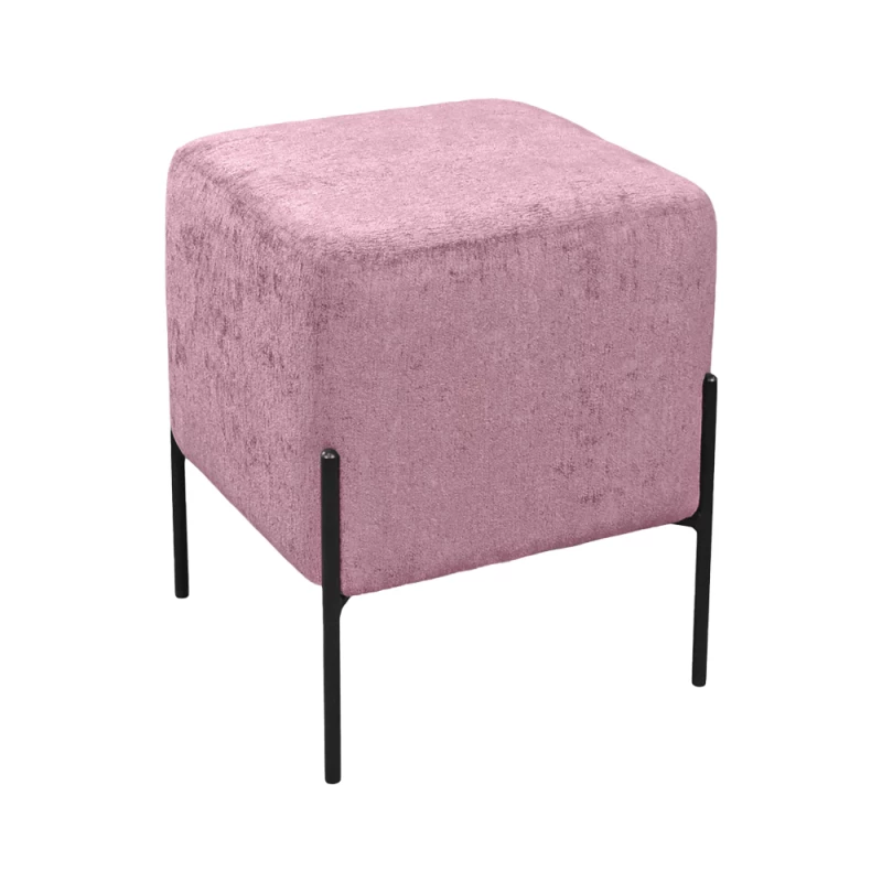 Scaun DP OTTOMAN, Metal, Placaj, Spumă poliuretanică, Roz