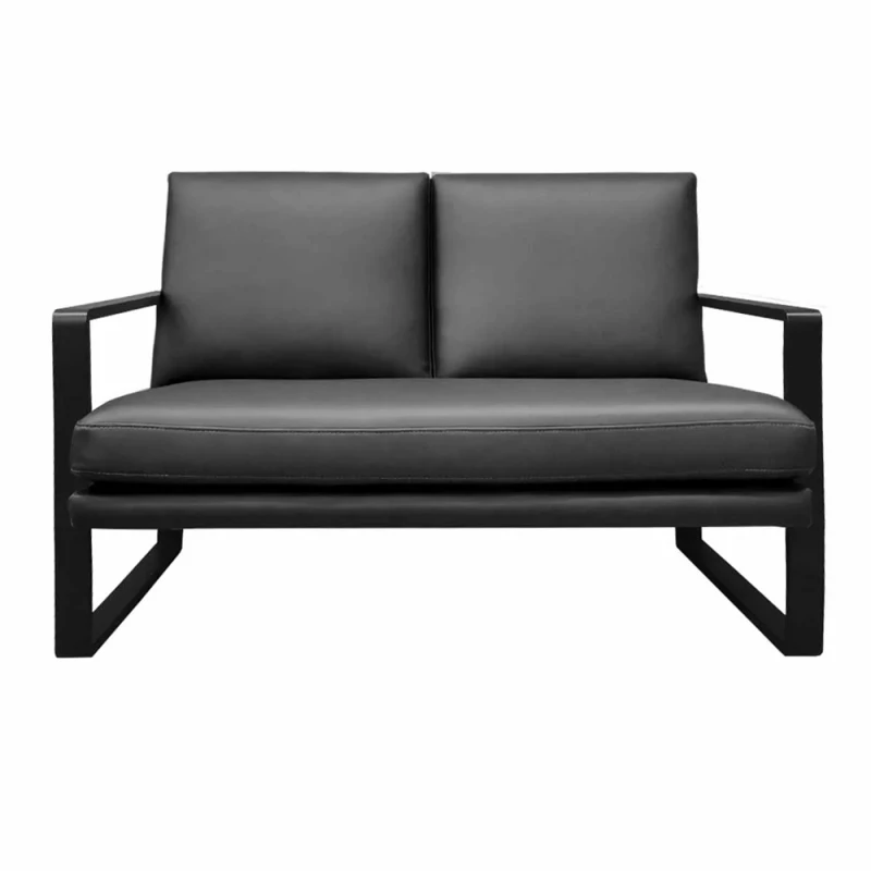 Canapea DP YORK 3, Eco piele, Gri inchis