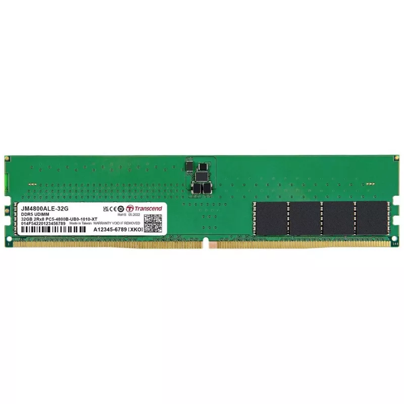 RAM TRANSCEND 32GB DDR5-4800MHZ JETRAM, PC5-38400U, 2RX8, CL40, 1.1V, ON-DIE ECC