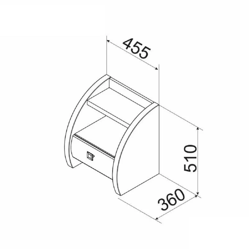 Noptiera Ambianta CRISTAL, Bej