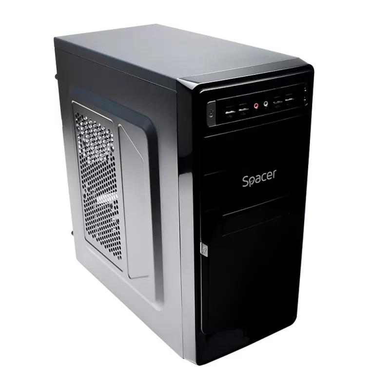 Carcasa SPACER MOON MATX CASE, 450W, 24 pin, 2xSATA, 8cm fan