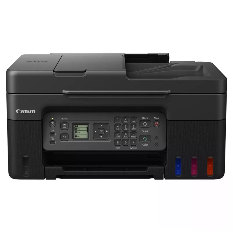 МФУ струйное CANON MFD CISS Pixma G4470, Color Printer/Scanner/Copier/FAX/Wi-Fi, ADF(35-sheet), A4, Print 4800x1200dpi 2pl, Scan 600x1200dpi, ESAT 11/6 ipm, 64-275 g/м2, LCD display 1.3",USB 2.0, 4 ink tanks: GI-41BK (6000p./ 7600p. eco mode),GI-41C/M/Y (7700p./8