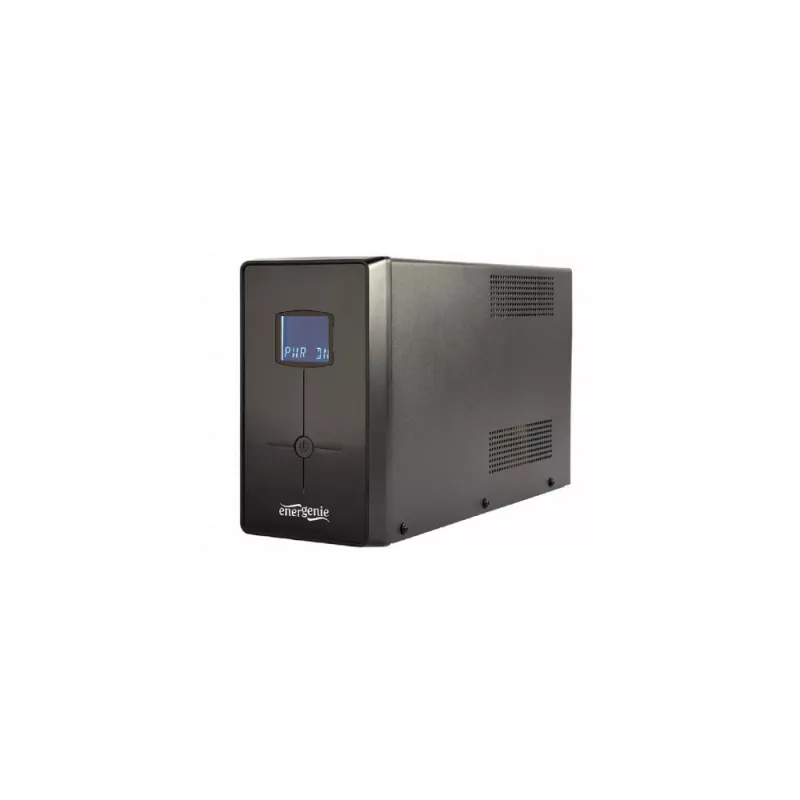 UPS GEMBIRD ENERGENIE WITH USB AND LCD DISPLAY, 2000 VA / 1200W, 1 X C14 INPUT, 3 PCS X C13 OUTPUT, 2 PCS X GERMAN SHUKO OUTPUT, BLACK