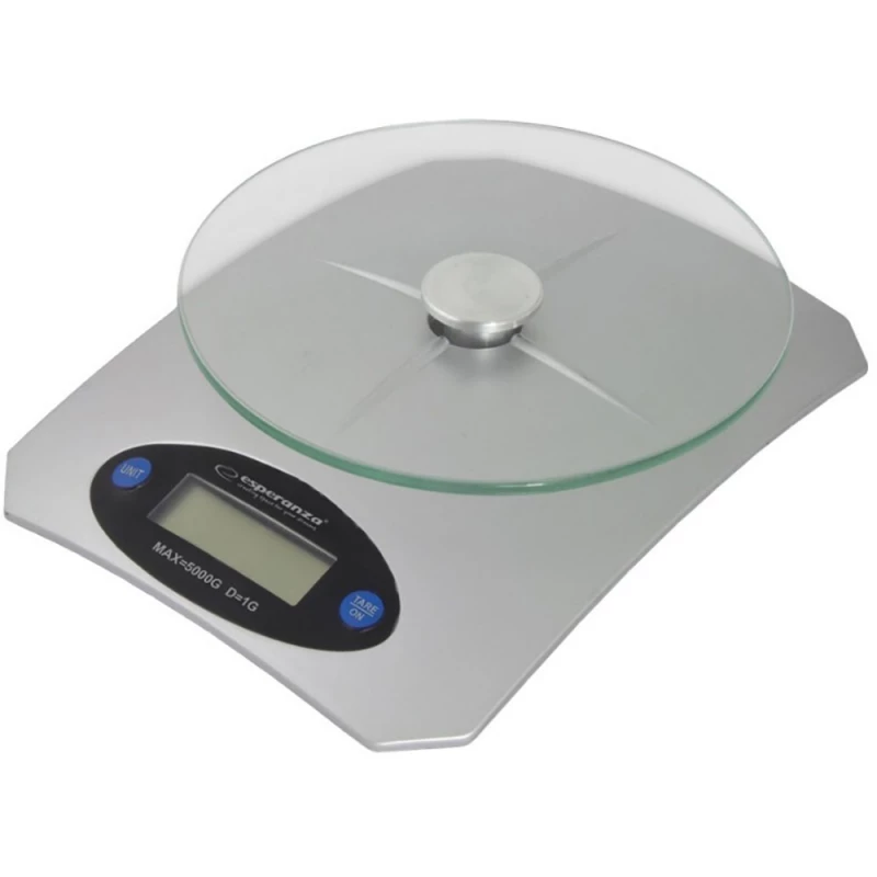 Cantar de bucatarie ESPERANZA AVOCADO EKS006 GRAY, 5 kg, Sticla, Functia tara, Gri