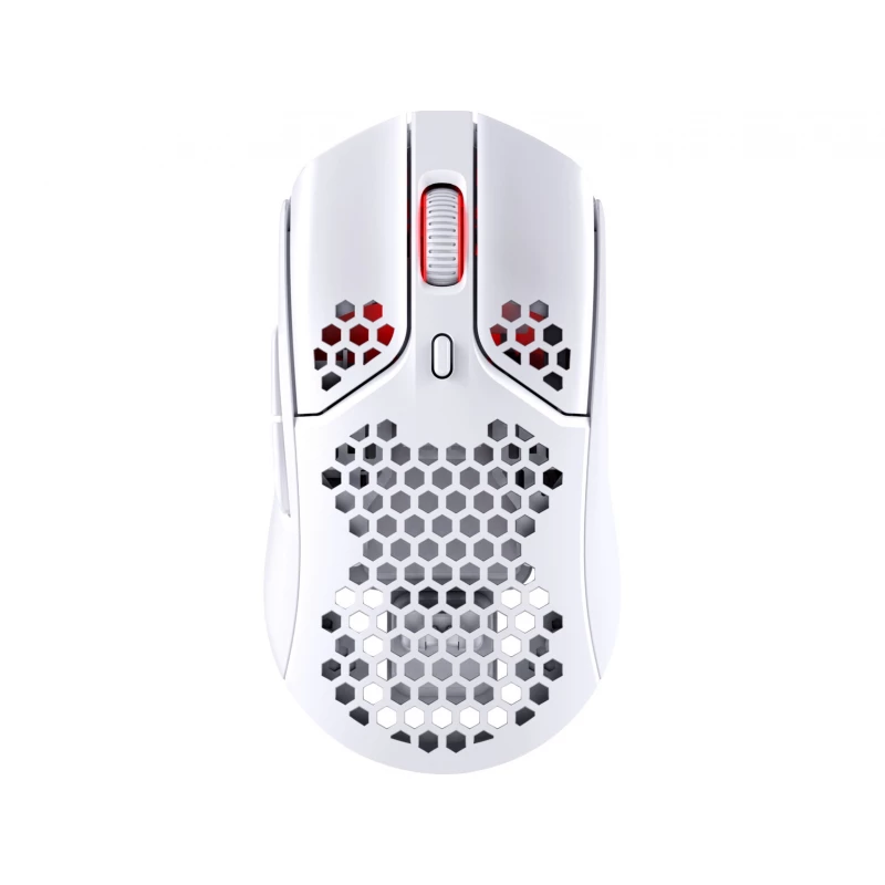 Mouse wireless HyperX Pulsefire Haste Wireless Gaming Mouse, White, Connection Type: 2.4GHz Wireless / Wired, Ultra-light hex shell design, 400–16000 DPI, 4 DPI presets, Pixart PAW3335 Sensor, TTC Golden Micro Dustproof Switch, Battery Life: Up to 100 hours, 59g