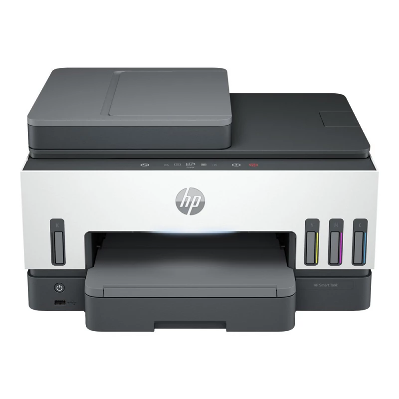 МФУ струйное HP CISS HP Smart Tank 790 A4, ADF35p, Duplex, Fax, White/Grey, up to 15/23ppm black 9/22ppm color, up to 4800x1200 dpi, Scan 1200x1200, Up to 3k p/m, 800Mhz, 128 Mb, 2" LCD, 60–250 g/m, 250p, Ethernet, 2.4/5GHz dual band Wi-Fi, Wi-Fi Direct, BLE (3