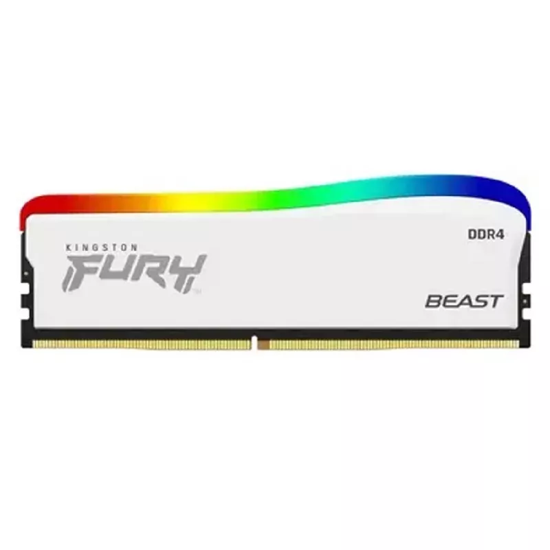 RAM KINGSTON 16GB DDR4-3600 FURY® BEAST DDR4 RGB SPECIAL EDITION, PC28800, CL18, 1.35V, AUTO-OVERCLOCKING, ASYMMETRIC WHITE HEAT SPREADER, DYNAMIC RGB EFFECTS FEATURING  FURY INFRARED SYNC TECHNOLOGY, INTEL XMP READY (EXTREME MEMORY PROFILES)