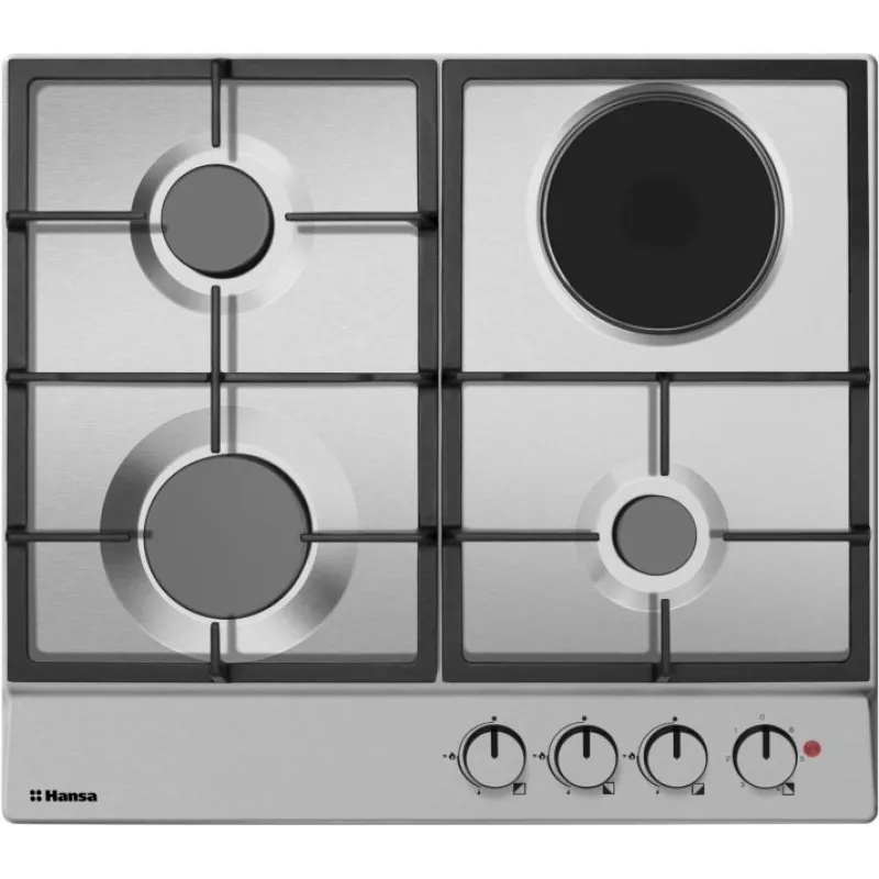 Plita incorporabila combinata HANSA BHMI610302, 4 arzatoare, Inox