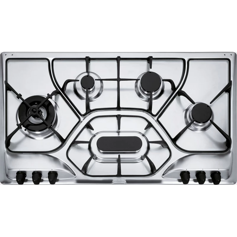 Plita incorporabila cu gaz FRANKE POI 6 3GAV-D-O, 5 arzatoare, Arzator Wok, Inox