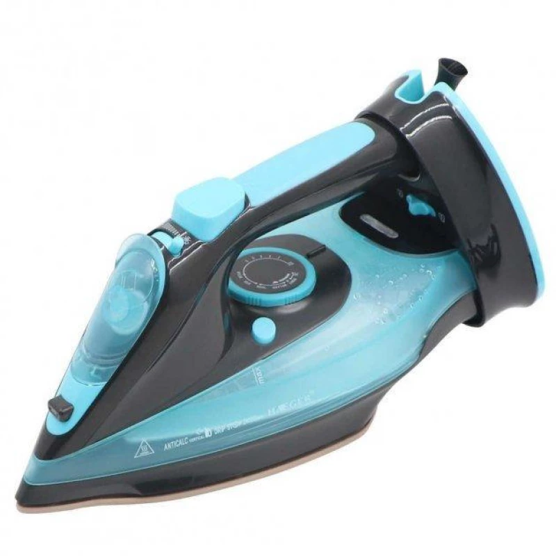 Fier de calcat RAF R.1210, 2400 W, 350 ml, Talpa ceramica, Turcoaz, Negru