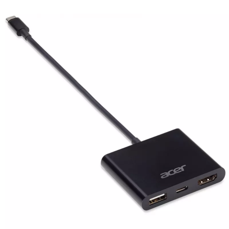 Док-станция ACER 3 IN 1 USB-C GEN1 TO PD, HDMI, USB(A) DONGLE, BLACK (BULK PACK)