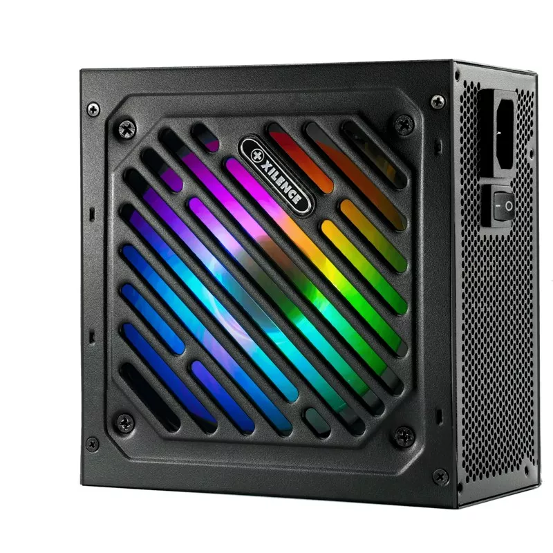 Блок питания ПК XILENCE XP750R12.ARGB (XN335), 750W, "GAMING GOLD SERIES", ATX 2.52, 80 PLUS® GOLD, Active PFC, ErP2014 norm, Silent 120mm ARGB fan,+12V(62.5A), 1x 20+4 Pin(MB), 2x P4+4(CPU), 6x SATA(HDD/SSD), 3x PCI-E 6+2pin(GPU), 3x Peripheral, 1x ARGB Led, OCP, OVP, UVP, SCP, OPP, OTP, Black